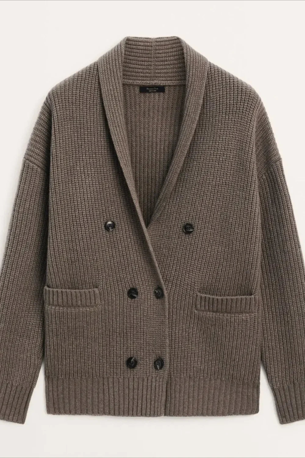 British Style Wool Knit Cardigan