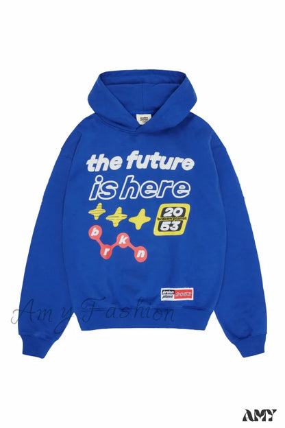Broken Planet Zipper Y2K Harajuku Hip Hop Cartoon Puff Hoodie