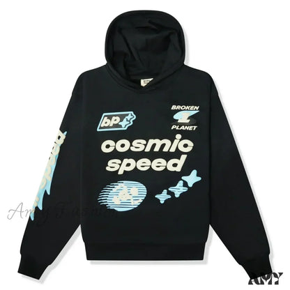 Broken Planet Zipper Y2K Harajuku Hip Hop Cartoon Puff Hoodie