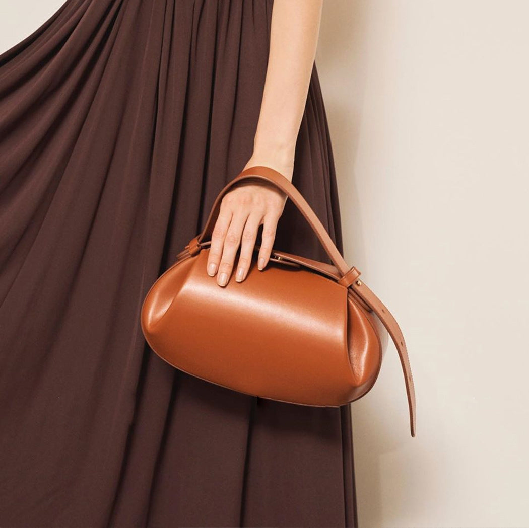 | Sculptural Round Shoulder Bag, Top Handle