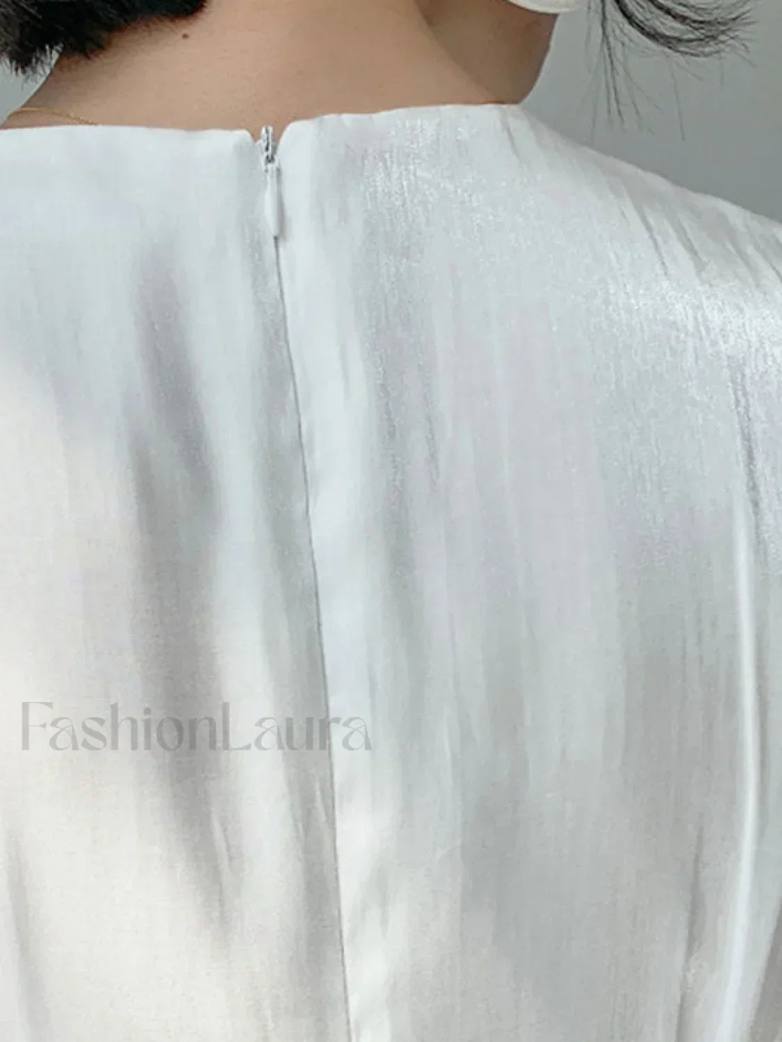 Button Embellished Satin Midi Dress