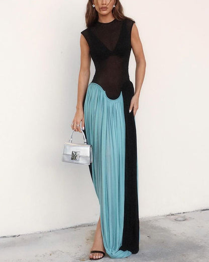 Mesh Bodycon Maxi Dress