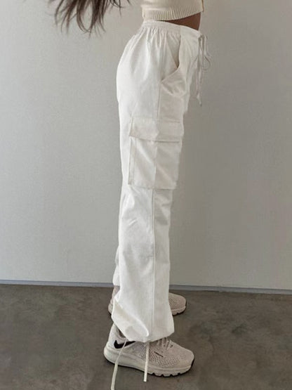 Pocket Drawstring Cargo Pants