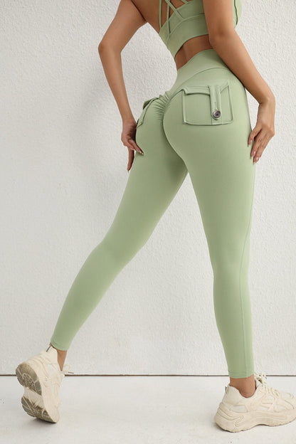 Utility Button High-Waist Booty Leggings