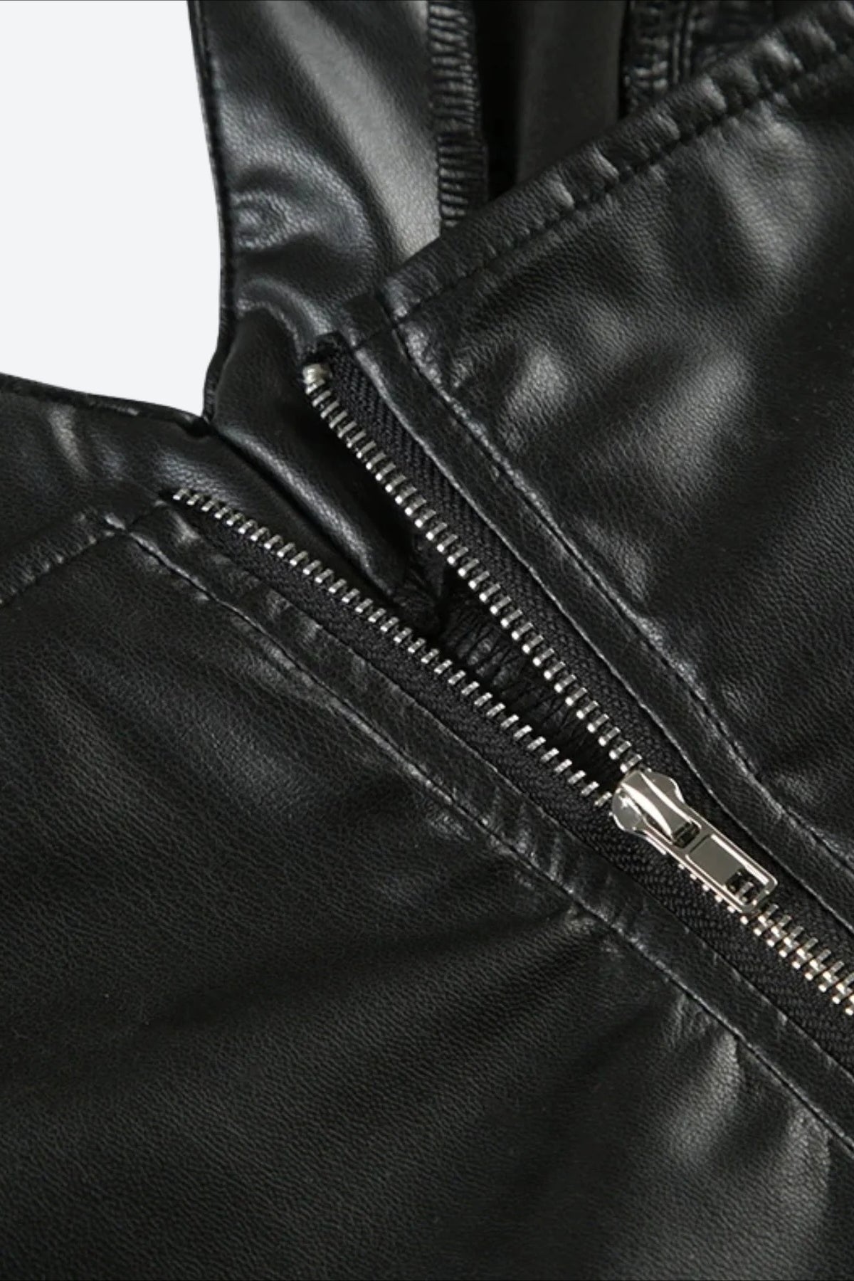 Baddie Faux Leather Crop Top