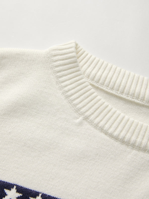 Retro Flag Jacquard Sweater
