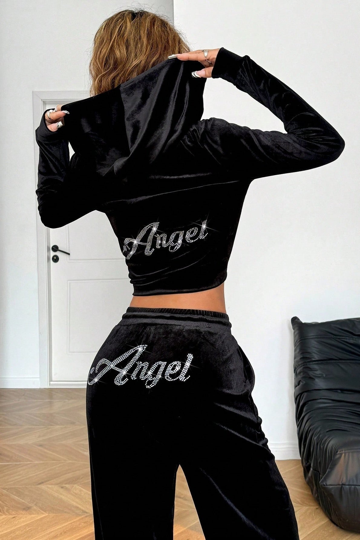 | Relaxed Solid Crop Two Piece Set
