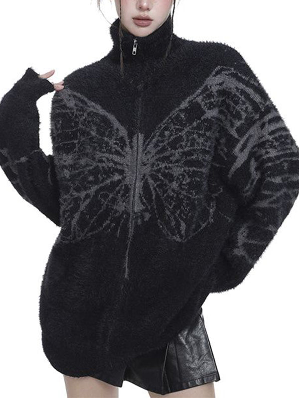 Turtleneck Zipper Sweater Cardigan