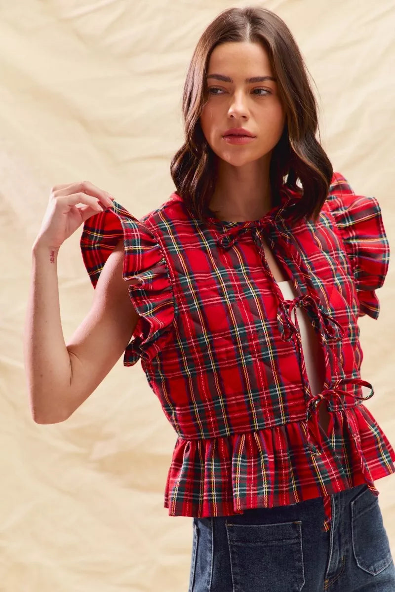 Holly Plaid Vest