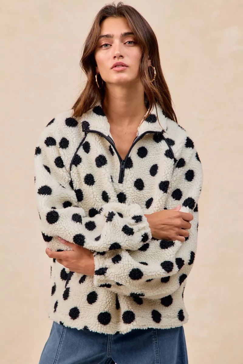 BiBi Polka Dot Sherpa