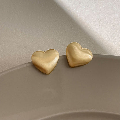 Brushed Matte Geometric Minimalist Stud Earrings