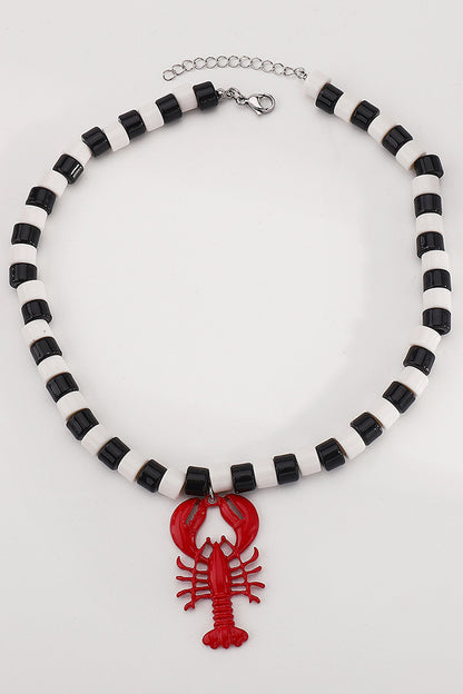 Fashion Lobster Holiday Earrings and Necklace