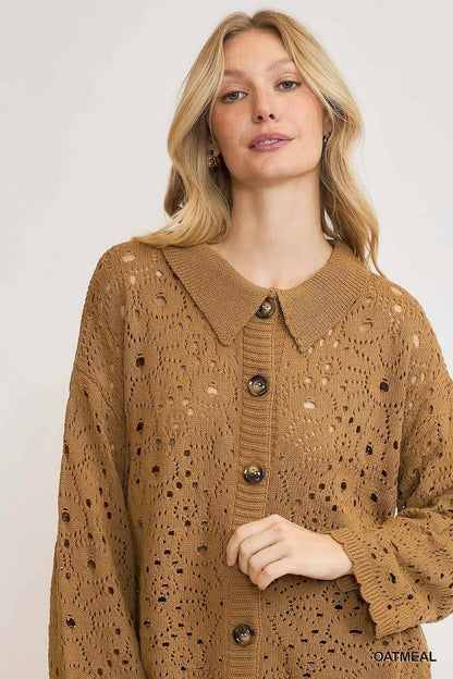Eugina Crochet Cardigan