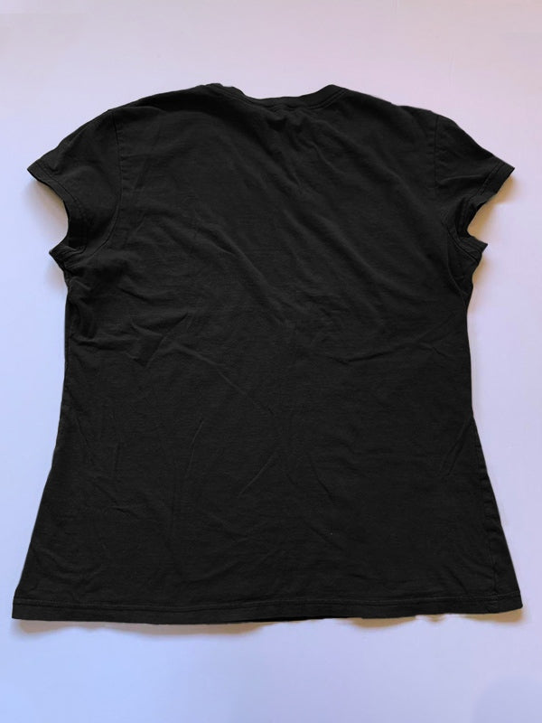 Solid Crew Neck Cropped Short Sleeve Tee