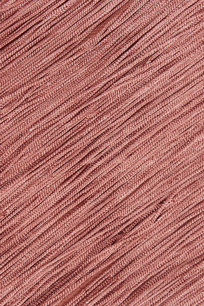 Metallic Fringe Halter Chevron Panel Bodycon Maxi Gown