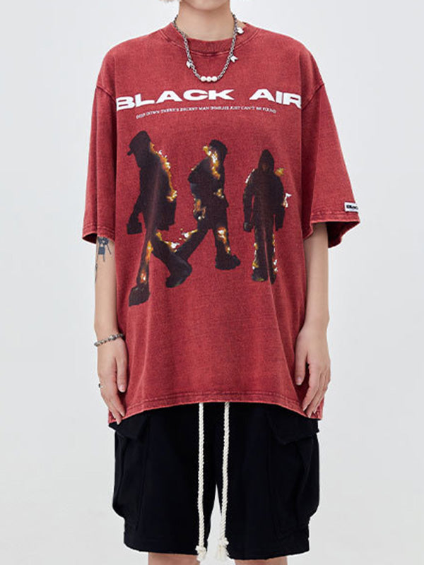 Animal Print Oversized Short Sleeve Tee