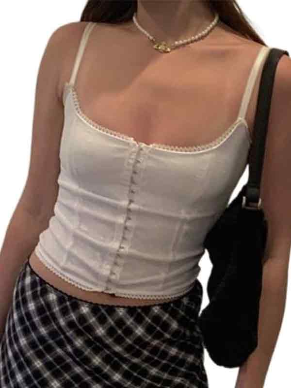 Lace Jacquard Breasted Design Corset Top