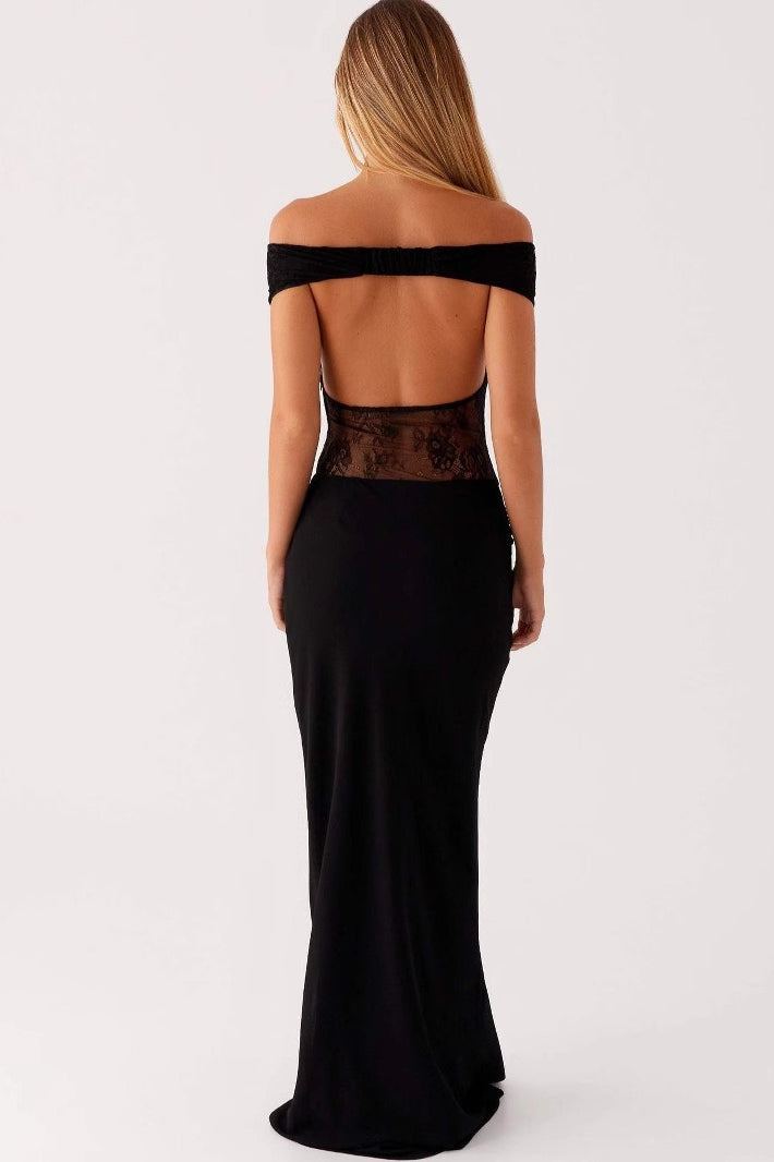 Sexy Mesh See Through V-Neck Backless Bodycon Dress