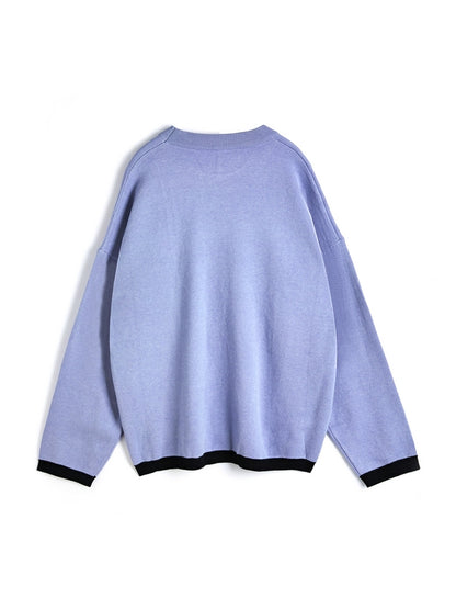 Portrait Jacquard Baggy Sweater