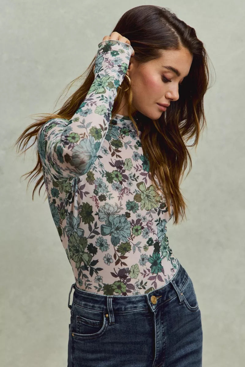 Poppy Mesh Top