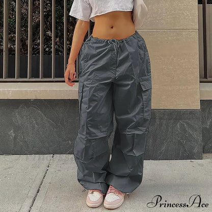 Cargo Pants Straight Wide Leg Loose Casual Trousers