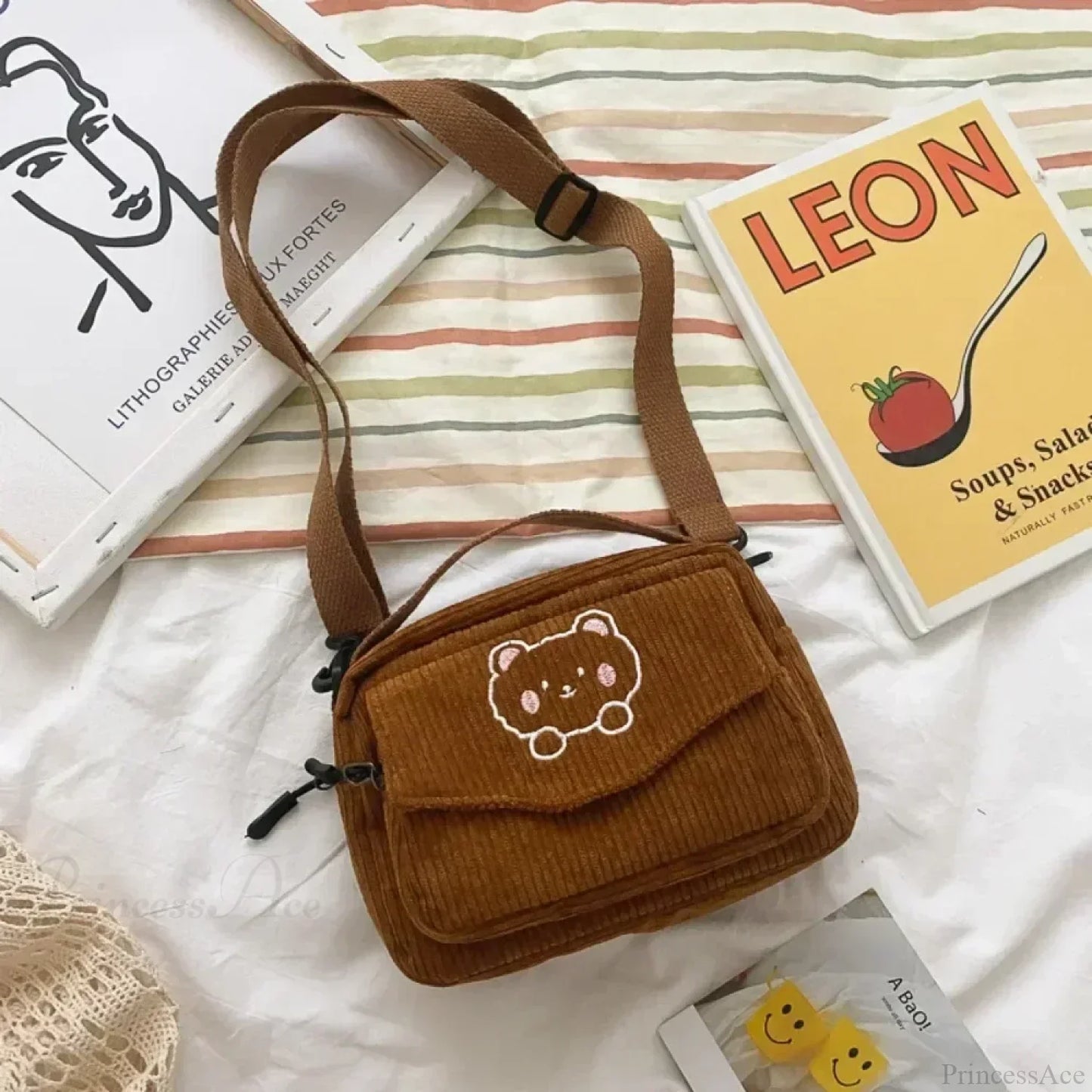 Cartoon Bear Casual Crossbody Shoulder Bag