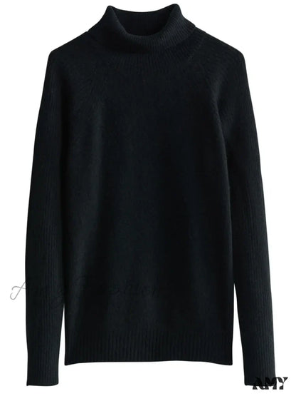 Cashmere Women's Knitted 100% Merino Wool Long Sleeve Vintage Autumn Winter Clothes Cozy Sweater