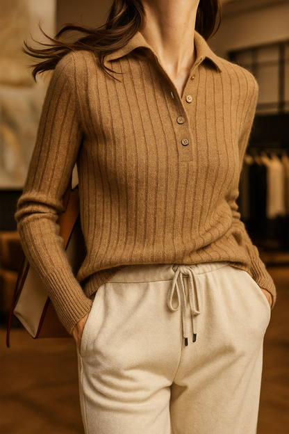 | Ribbed Wool Polo
