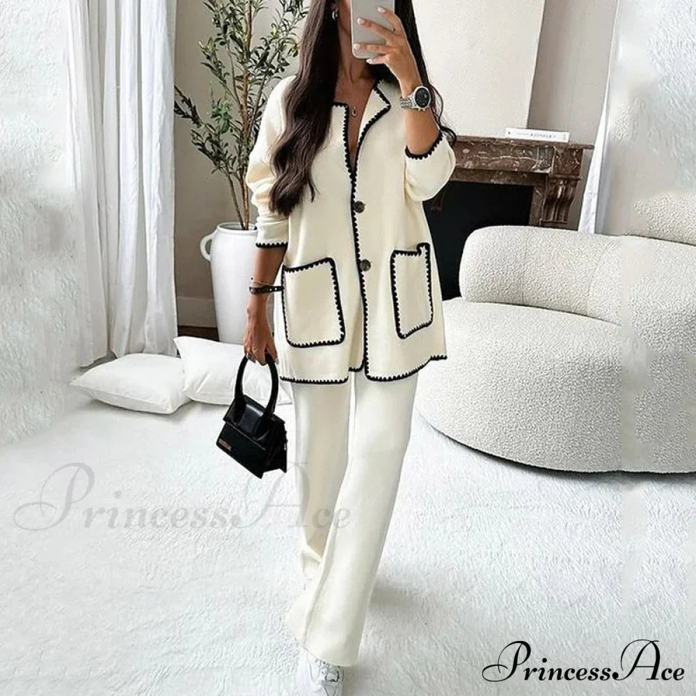 Casual Loose Solid Suit