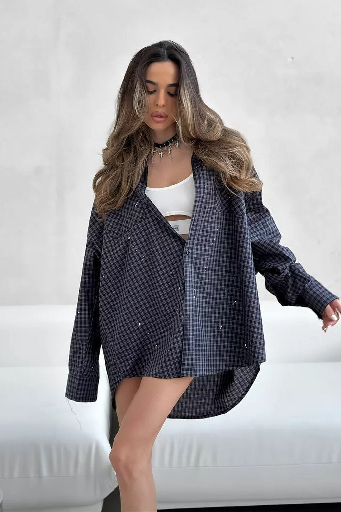 Casual Oversized Short Sleeve Blouse
