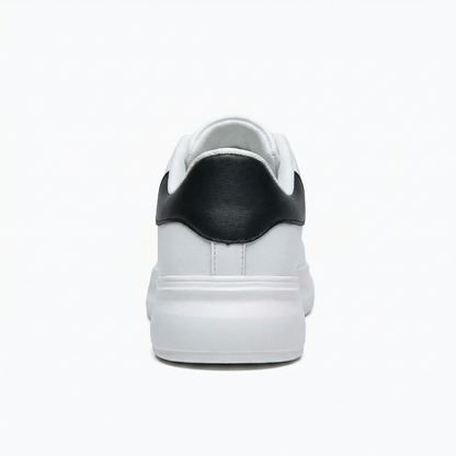 Women's White Textile Lace-Up Sneakers – Orthopedic Casual Comfort Trainers