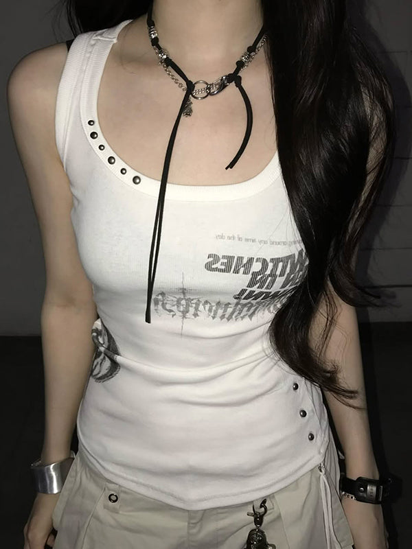 Retro Punk Rock Halter Cami Top