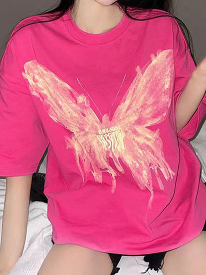 Street Butterfly Oversized Short Sleeve Tee