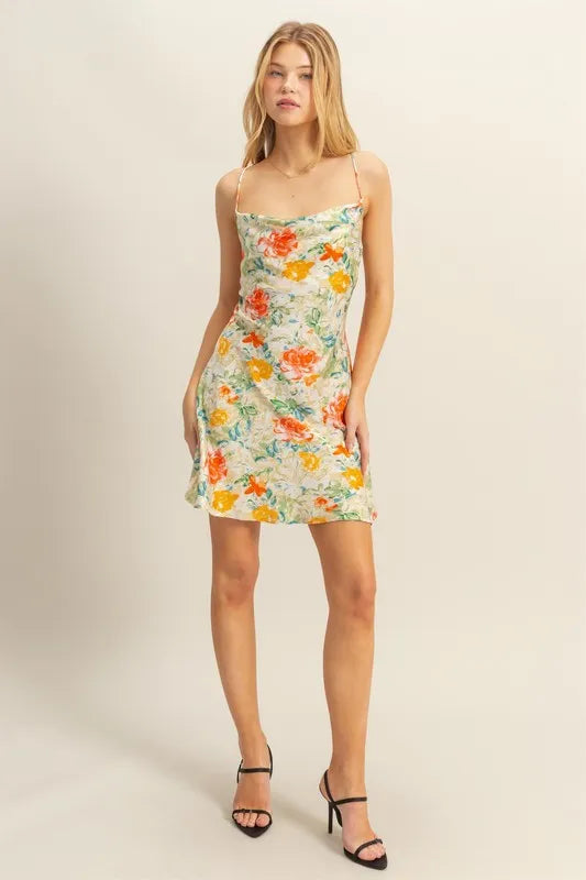 Gardenia Satin Mini Dress