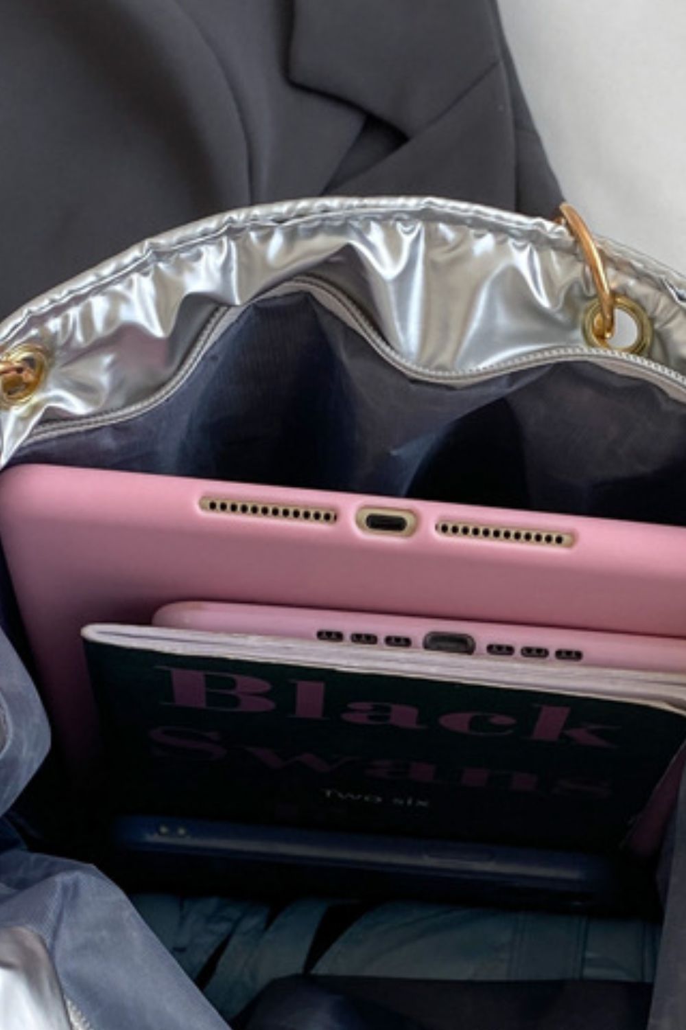 BEBE Bubble Texture Chain Handbag