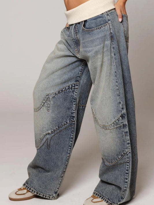 Retro Street Distressed Boyfriend Jeans