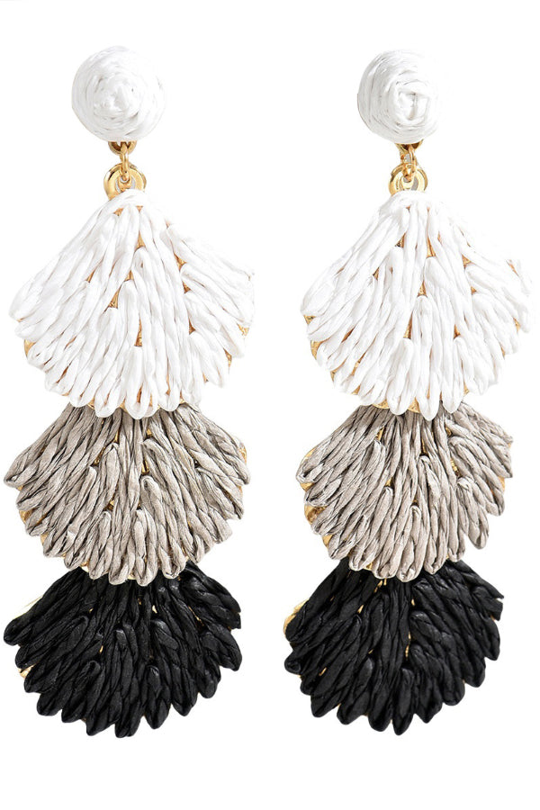 Bohemian Style Woven Seashell Vacation Earrings