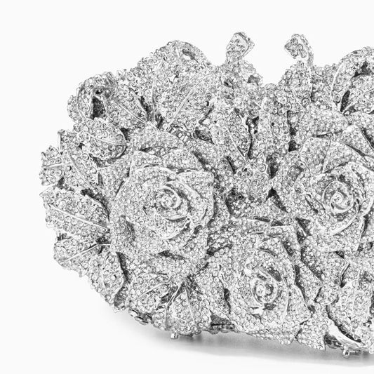 Cecilia Rose Silver Clutch Bag