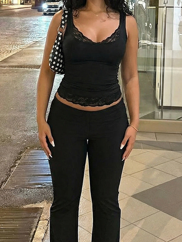 Lace Trim Tank Top