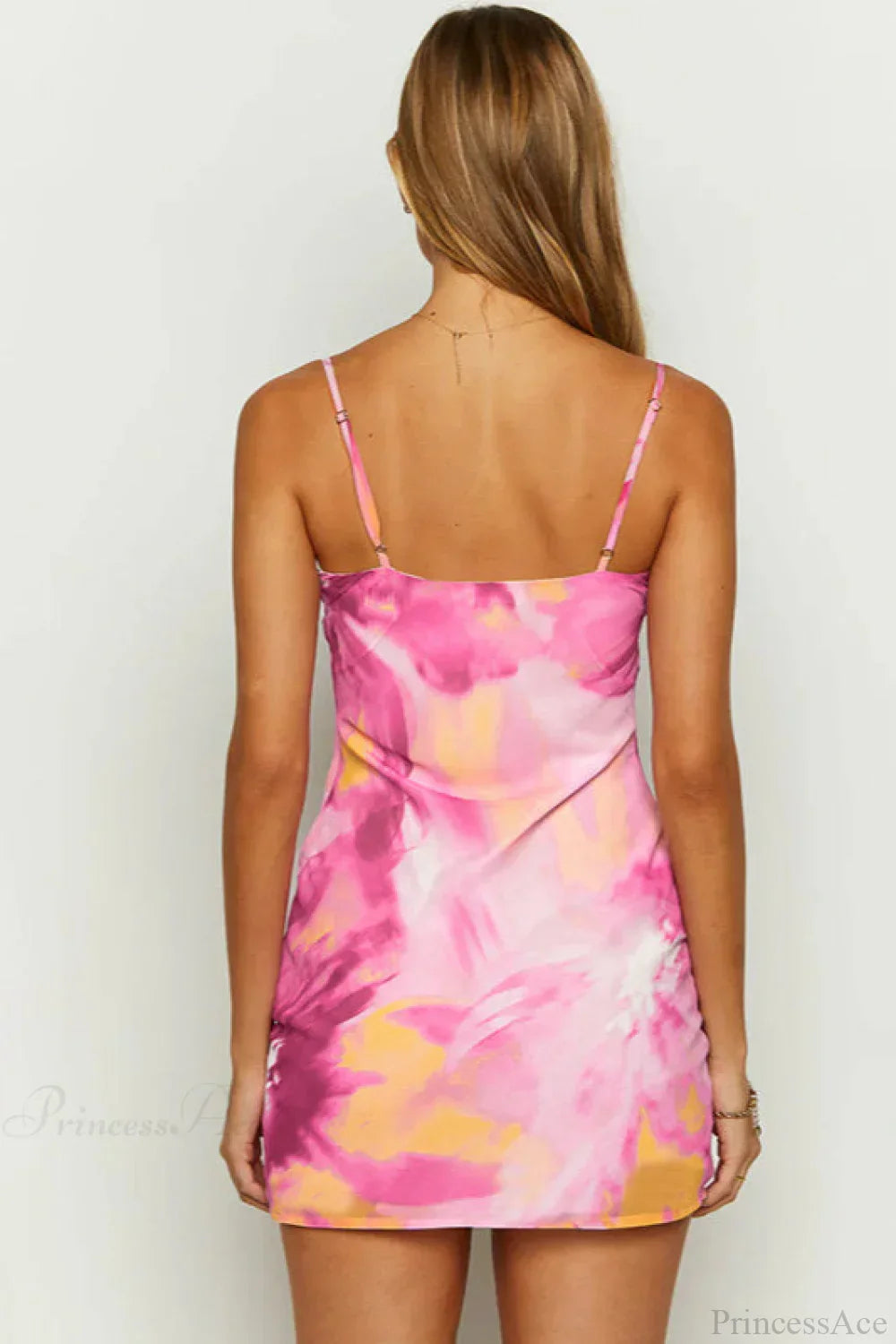 Chic Tie Detail Spaghetti Strap Fitted Mini Dress