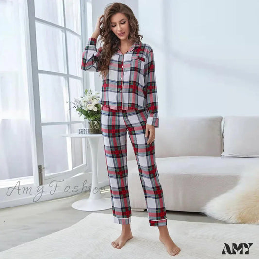 Christmas Long Sleeve Shirt Pajama Nightwear Suit