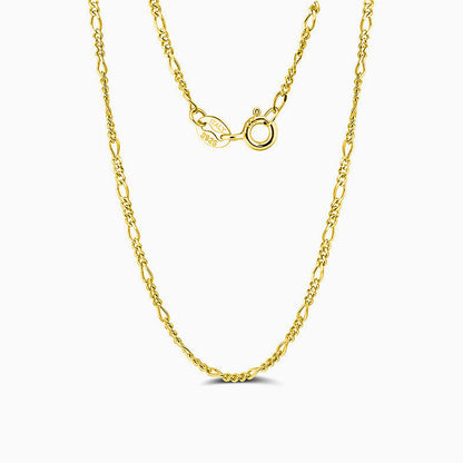 Sterling Silver Polished Figaro Chain Necklace