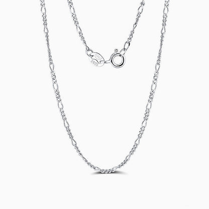 Sterling Silver Polished Figaro Chain Necklace