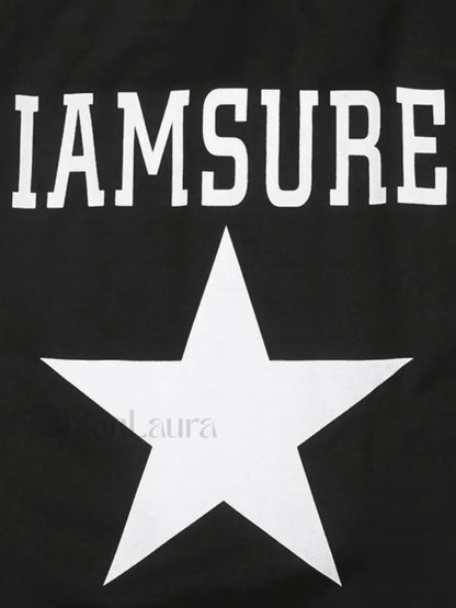 Contrast Star Print Zip-Up Jacket