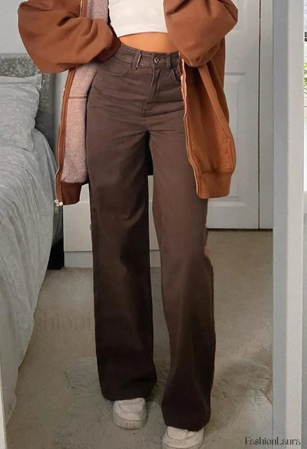 Corduroy Straight Leg Pants
