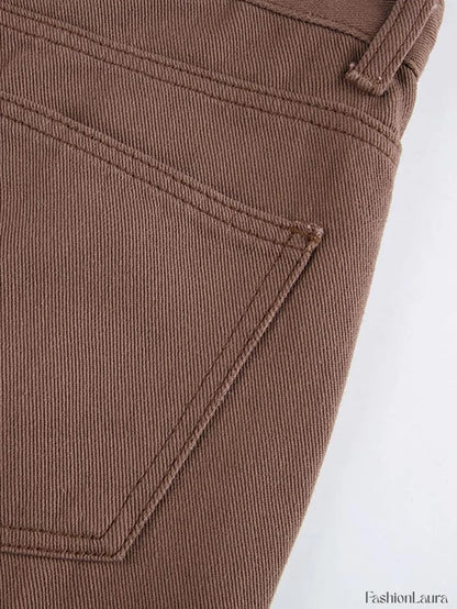 Corduroy Straight Leg Pants