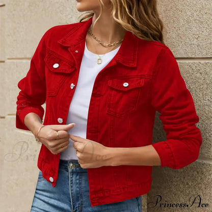 Cotton Denim Spring Autumn Cardigan Punk Gothic Bomber Windbreaker Hollow Out Jacket
