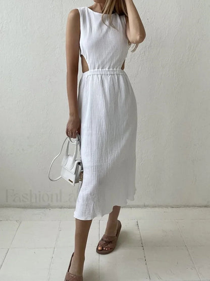 Cotton Holiday Cut Trendy Out Long Dress