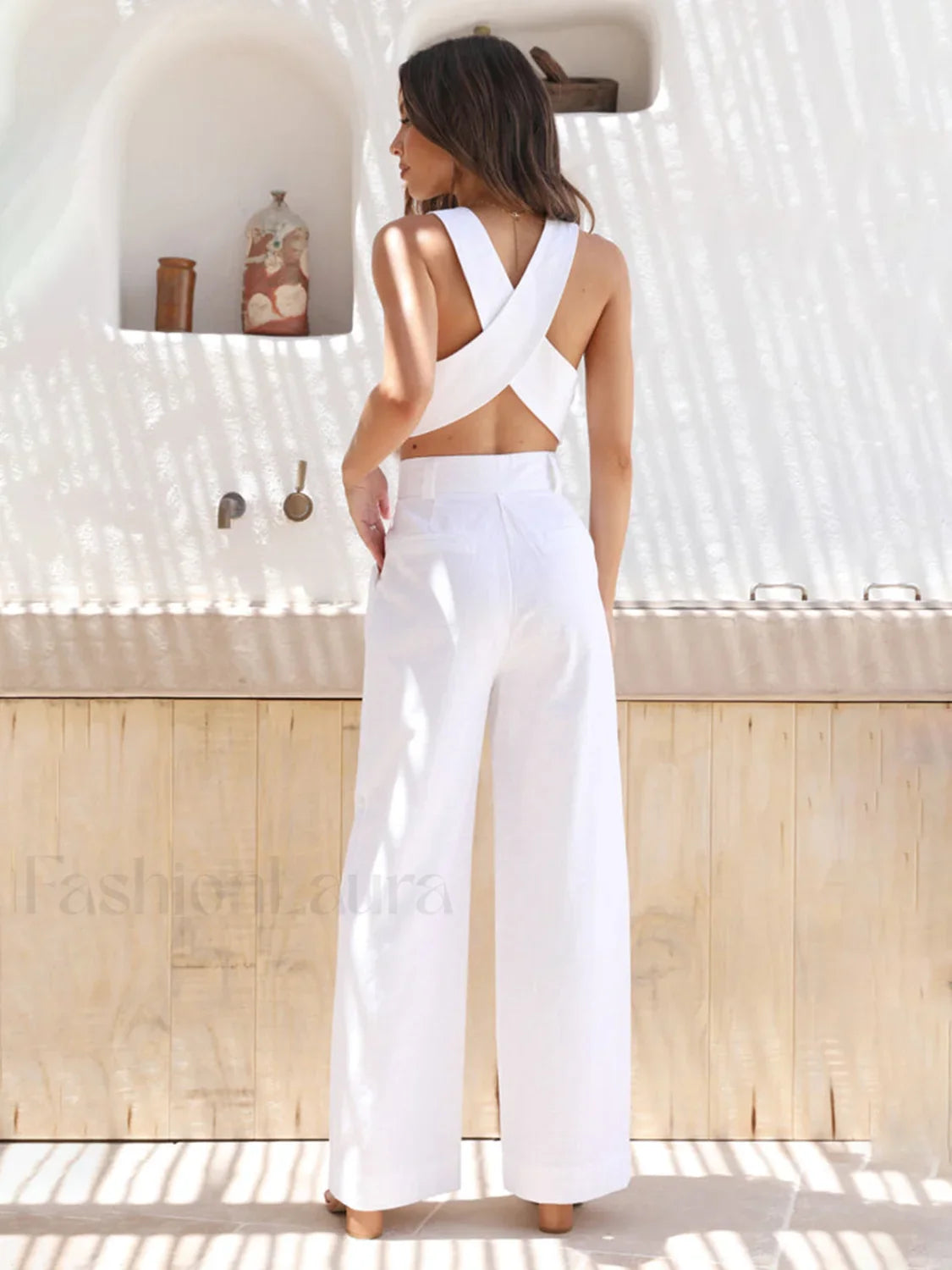 Cotton Straight Graceful Leg Pants