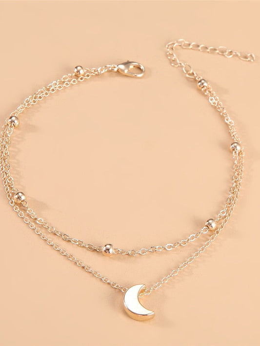 Fashion Outdoor Moon Anklet for Women